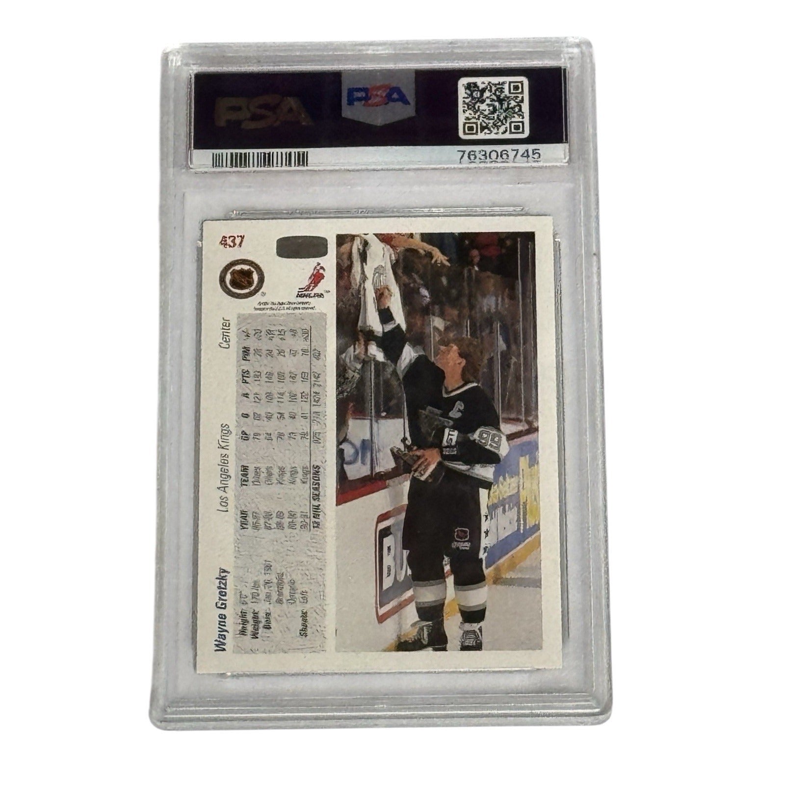 1991 Upper Deck French Wayne Gretzky #437 PSA 9 Los Angeles Kings hockey card collectible