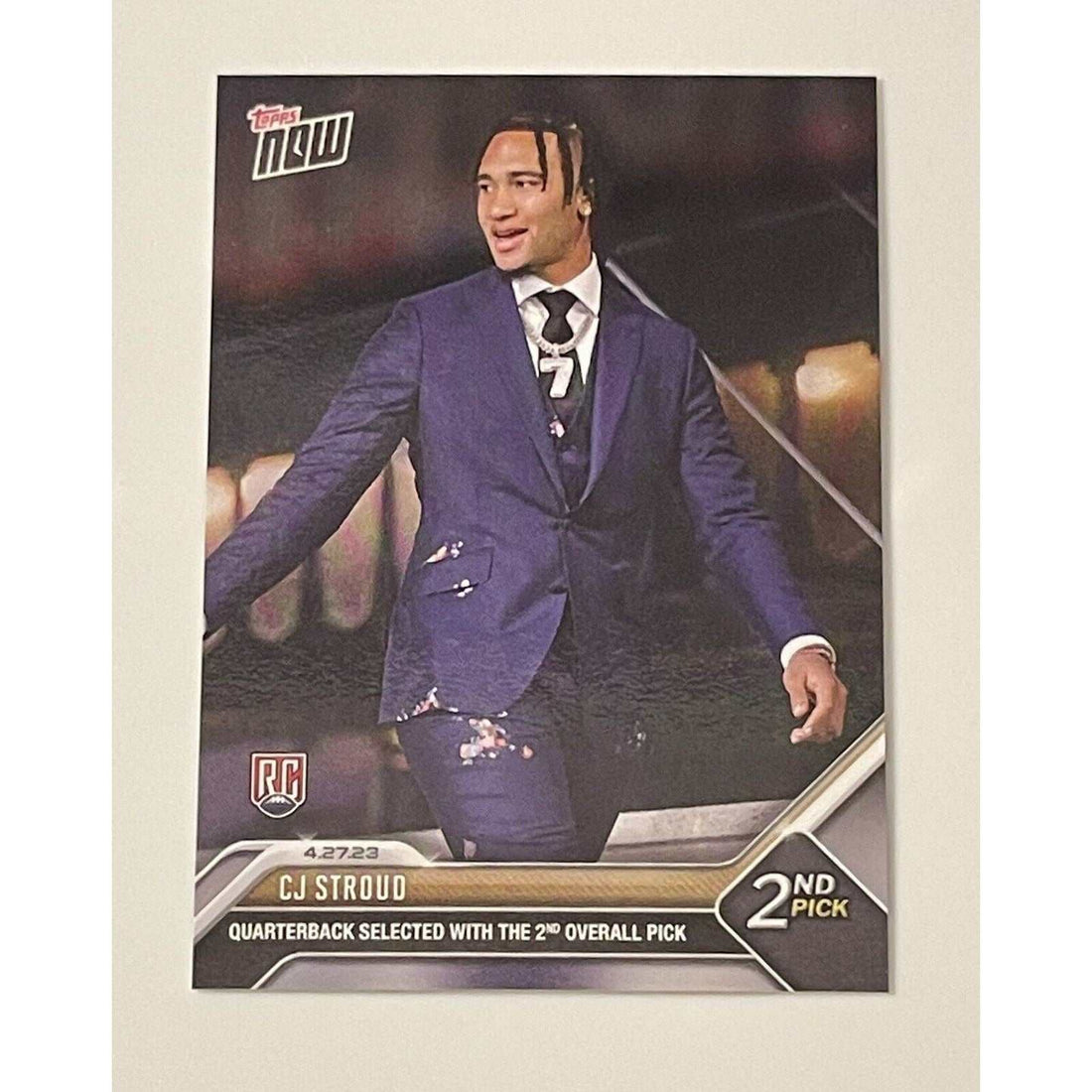 CJ Stroud 2023 Topps Now Rookie Card Houston Texans 2nd Overall Pick NFL football trading card
