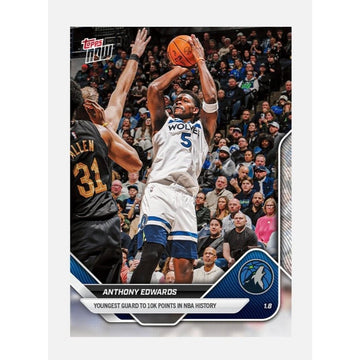 2164 Printed Anthony Edwards NBA Playoffs Topps NOW #121 Timberwolves SP