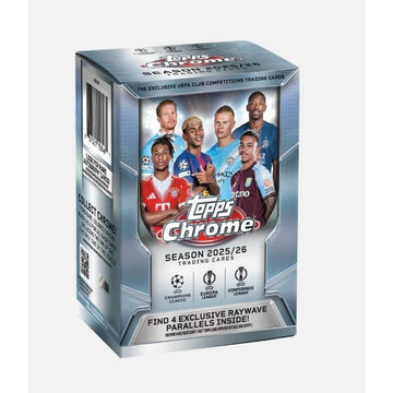 Topps Chrome UEFA 2025/26 Value Box Soccer Sealed Look For RayWave