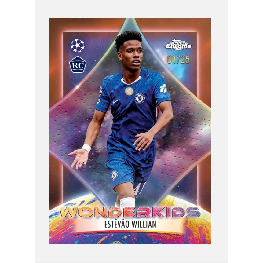 Topps Chrome UEFA 2025/26 Value Box Soccer Sealed Look For RayWave