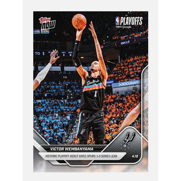 9692 Printed Victor Wembanyama 2025-26 NBA Topps NOW #265 Spurs Playoff Debut