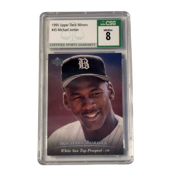 1995 Upper Deck Minors Michael Jordan #45 CSG 8 Baseball card Birmingham Barons in slab