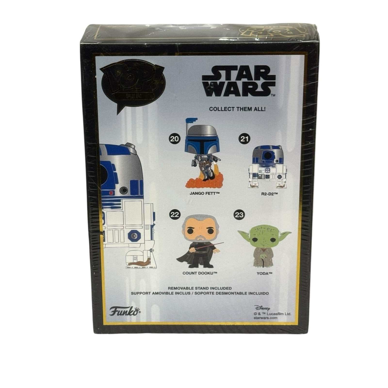 Funko Pop Pin Star Wars R2D2 enamel collectible pin packaging display