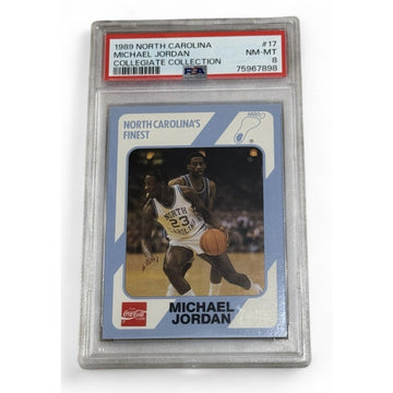 1990 North Carolina Collegiate Collection Michael Jordan Card 17 NBA Bulls SGC 8