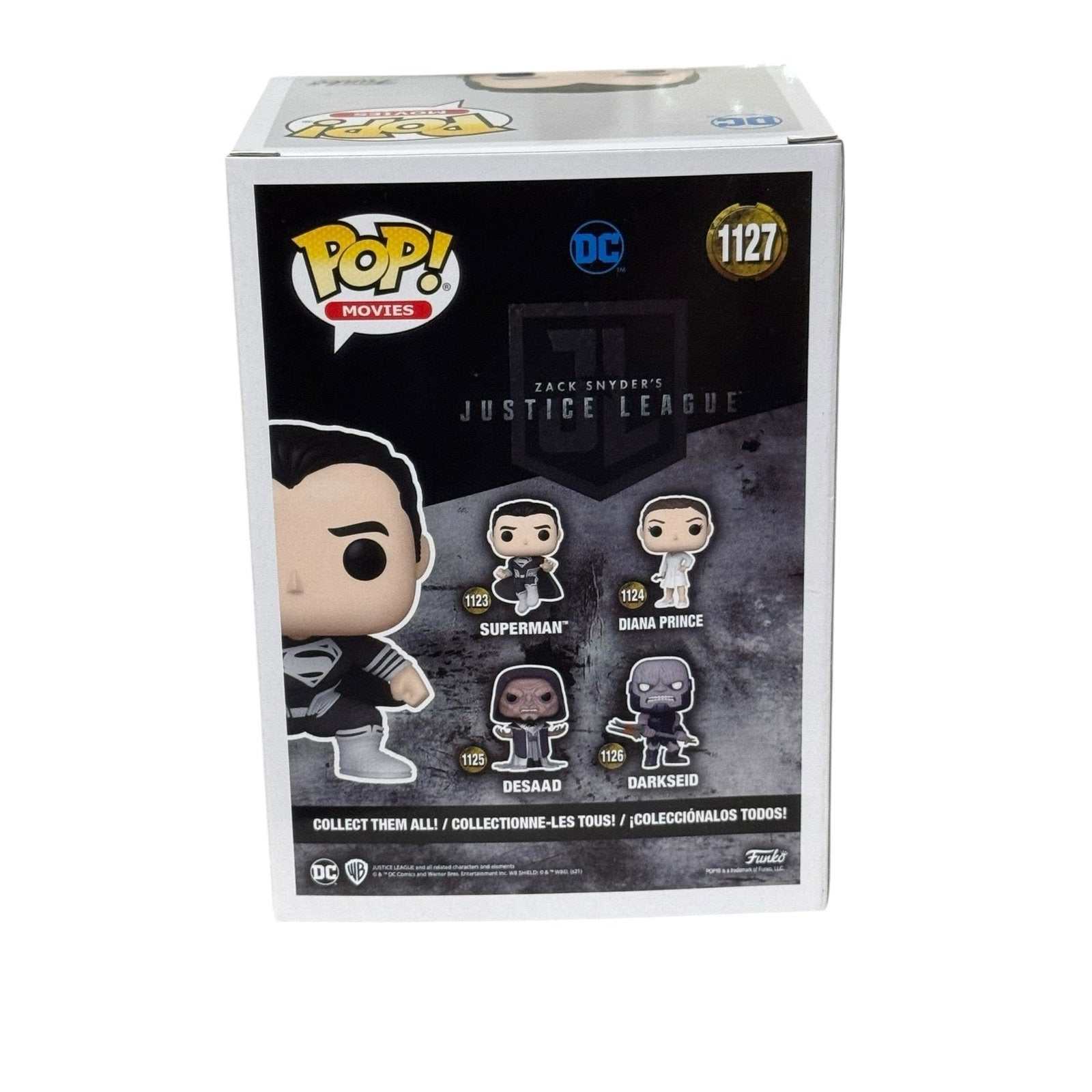 Superman Black Suit Funko Pop 1127 Hot Topic Exclusive Zack Snyder Justice League vinyl figure in box