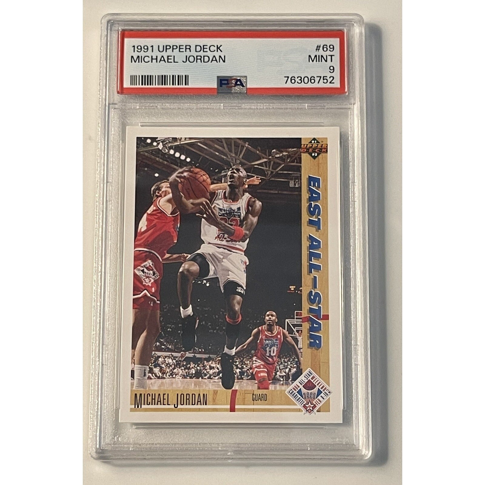 1991-92 Upper Deck Michael Jordan PSA 9 Graded Card #69 NBA East All-Star Bulls*