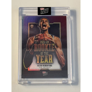 Victor Wembanyama RC* 2023-24 Topps Now Rookie of Year Refractor VW-6 NBA Spurs