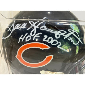 Amazing Dan Hampton HOF 2002 Autographed Chicago Bears Mini Helmet NFL