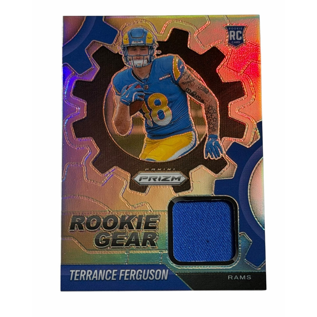 Terrance Ferguson RC Rookie Gear Patch Terrance Ferguson RC Rookie Gear Patch 2025 Panini Prizm Rams Memorabilia Rookie