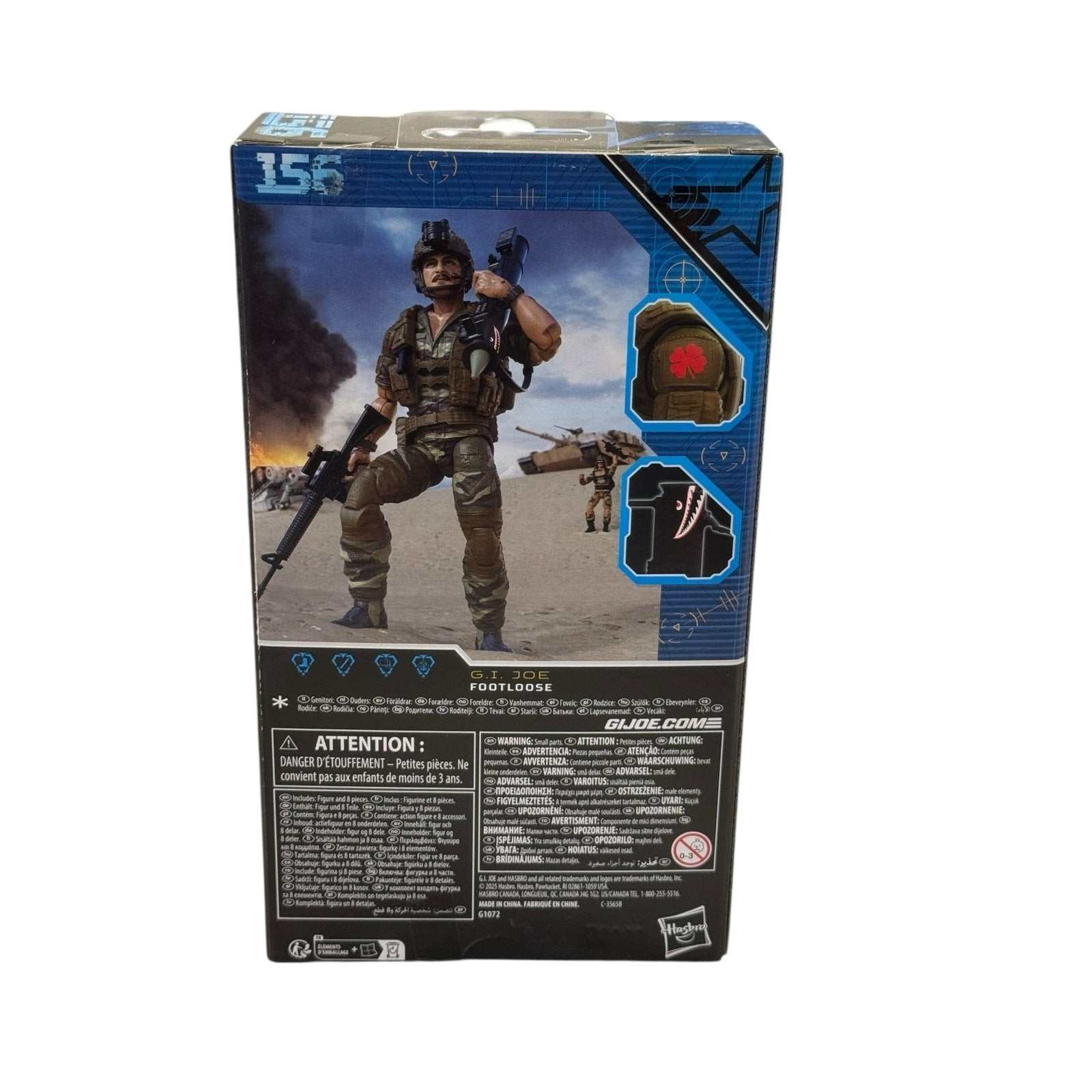 New sealed GI Joe Classified Series Footloose 6-inch action figure in packaging with tactical military gear and accessories