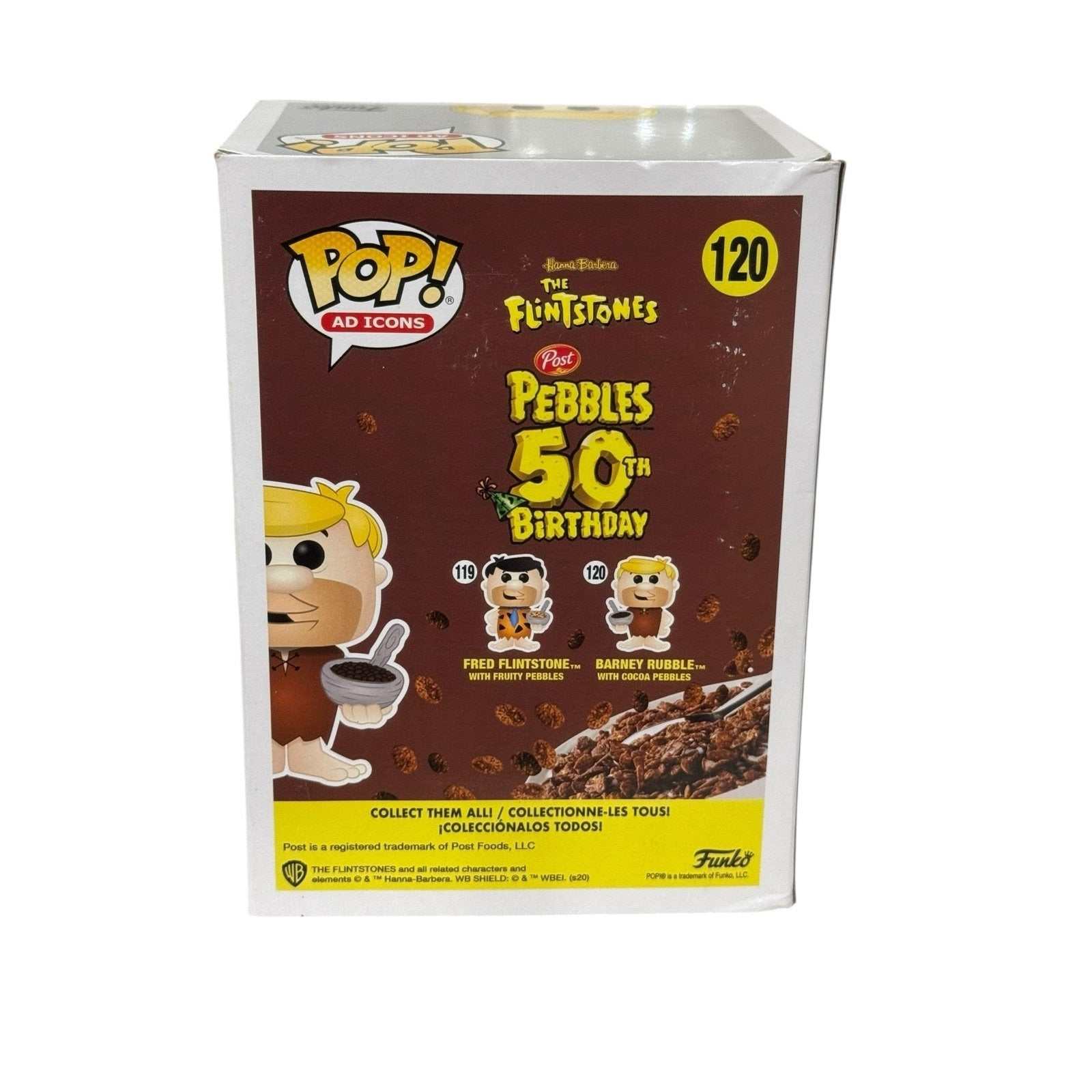 Barney Rubble Funko Pop 120 Ad Icons Flintstones with Cocoa Pebbles collectible box