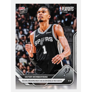 Limited PR Victor Wembanyama 2025-26 Topps NOW #310 Verge of WCF NBA Spurs