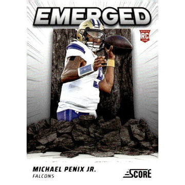 2024 NFL Score Football #EM-MPX Michael Penix Jr. RC Emerged Falcons - Near Mint