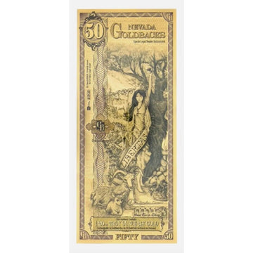 2020NewHampshire Goldback50Aurum Note1/20oz 24K .9999 RealGold VoluntaryCurrency