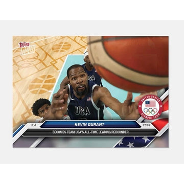 ONLY 1510 PRINTED Kevin Durant 2024 Topps NOW Olympic Games #13 USA NBA Team
