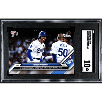 2 STARS! Freddie Freeman/Betts World Series HRs 2024 MLB Topps NOW #868 - SGC 10