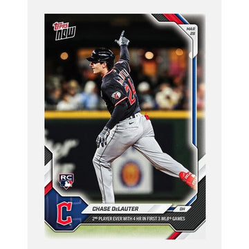 3662 PR Chase DeLauter RC 2026 MLB Topps NOW Card 21 Guardians Historic HR