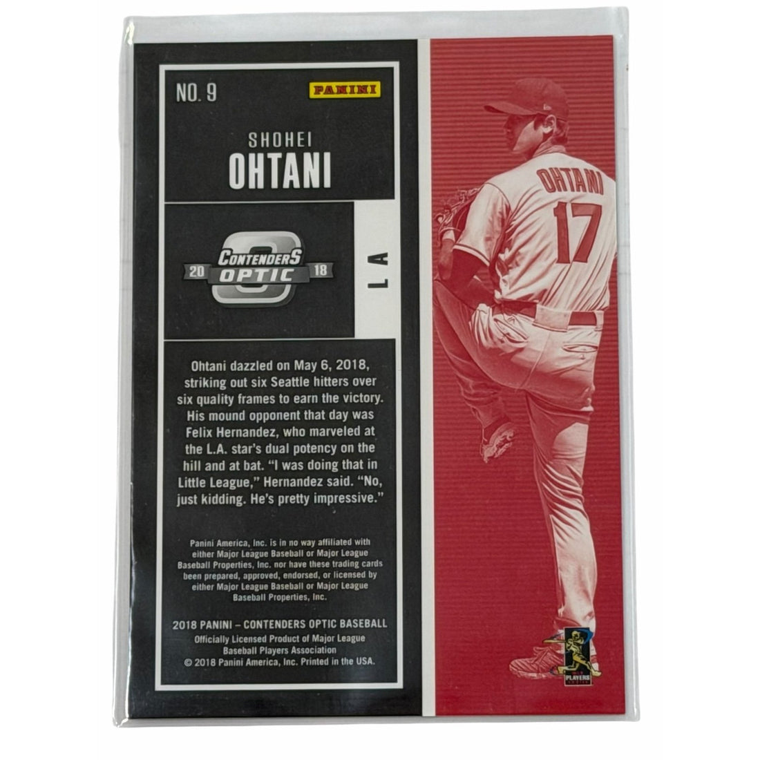 Shohei Ohtani RC 2018 Panini Contenders Optic Season Ticket #9 Angels Rookie