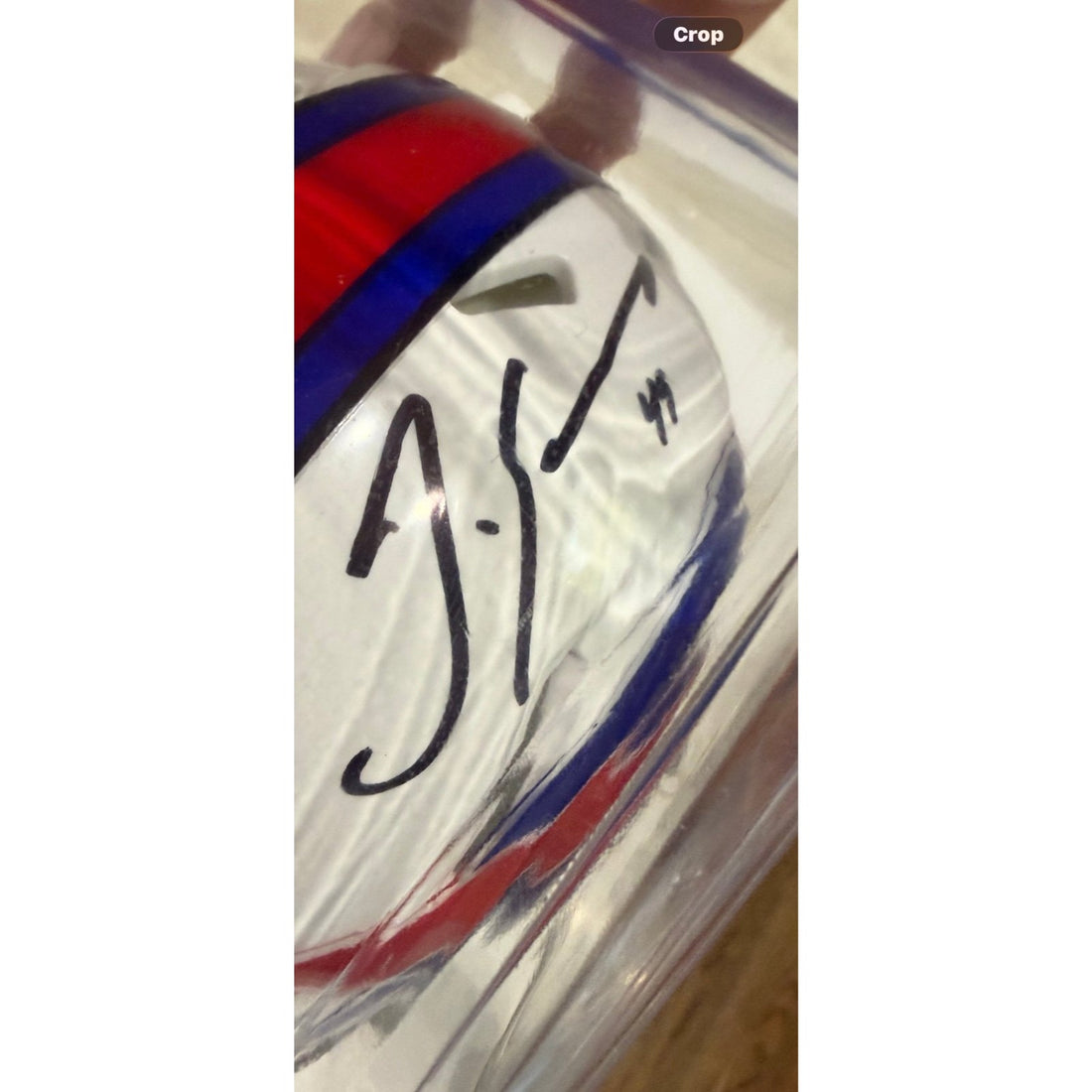 Tremaine Edmunds #49 Autographed NFL Buffalo Bills Mini Helmet Linebacker COA