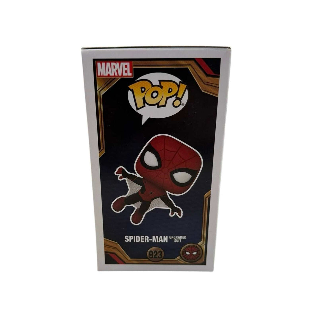 Spider-Man Upgraded Suit Funko Pop bobblehead vinyl figure in display box