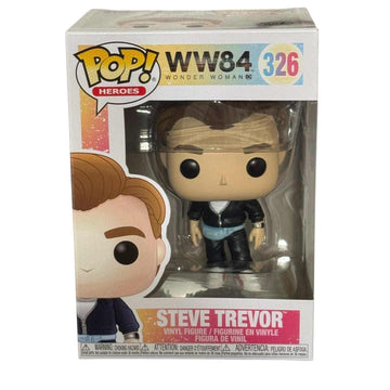 Steve Trevor Funko Pop 326 WW84 Wonder Woman 1984 vinyl figure in film-accurate outfit in box with shelf wear