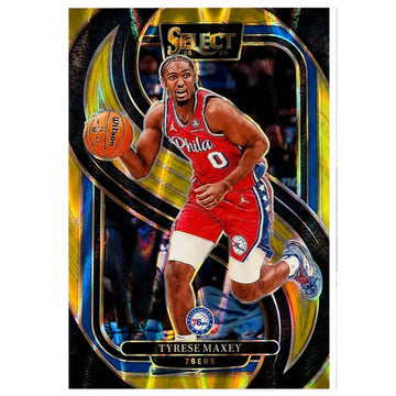 6/10 Tyrese Maxey 2024-25 Panini Select Gold Prizm #156 NBA 76ers SSP