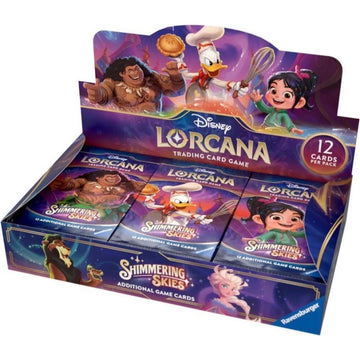 BUNDLE Sealed Disney Lorcana Shimmering Skies Booster BOX + 3 Wells Bonus PACKS