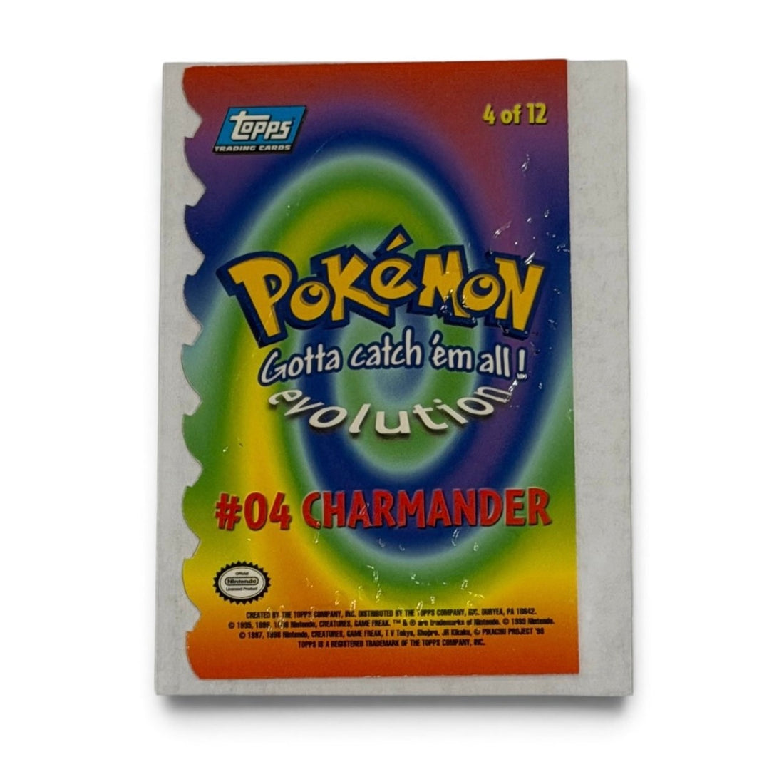 1999 Topps Pokémon TV Animation Edition Charmander #04 4 of 12 Vintage Card