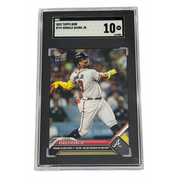 Ronald Acuña Jr. 2023 Topps NOW #791 SGC 10 MLB Atlanta Braves Historic 30 HR 60