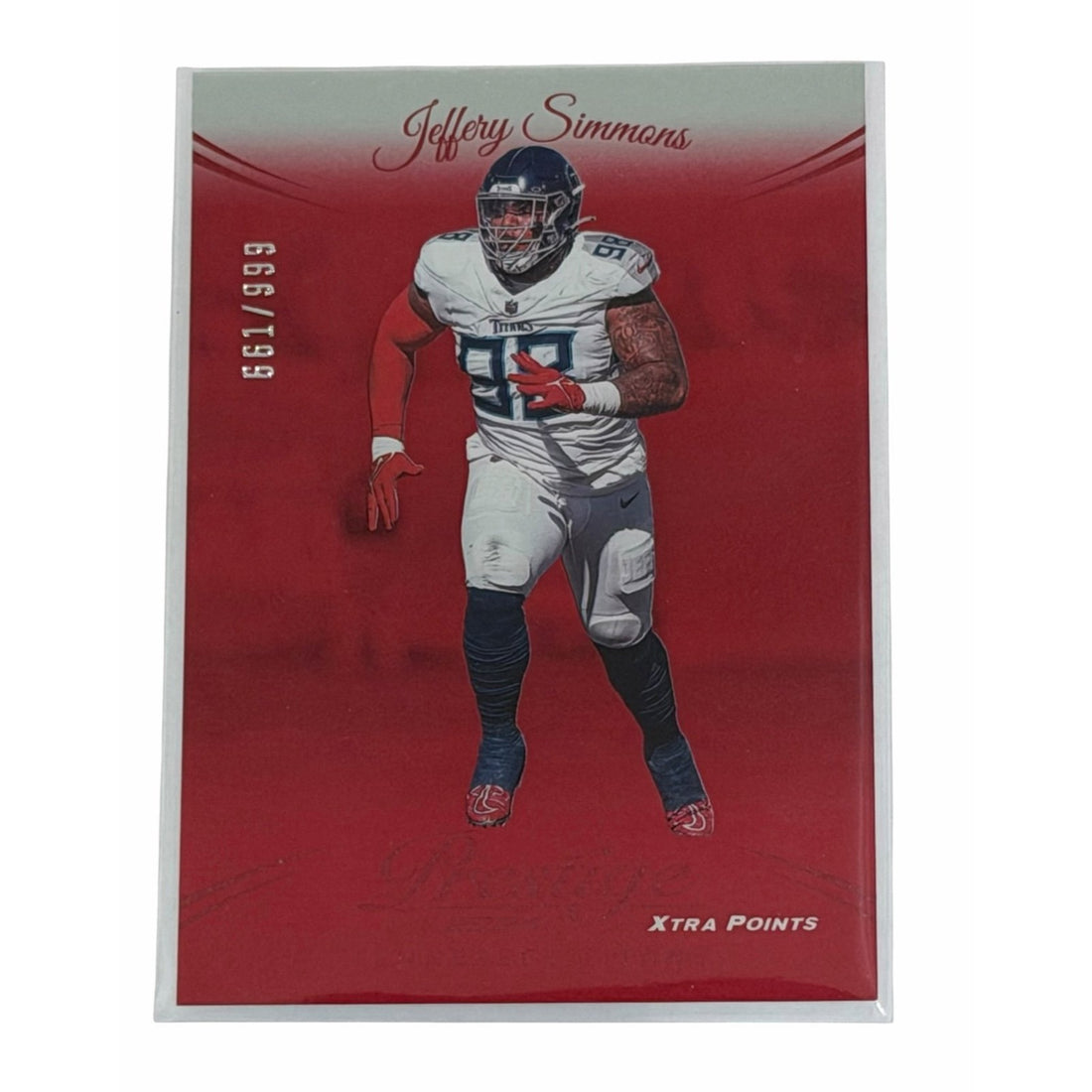 Jeffery Simmons 2024 Panini Prestige Xtra Jeffery Simmons 2024 Panini Prestige Xtra Points Red /999 NFL Titans 290