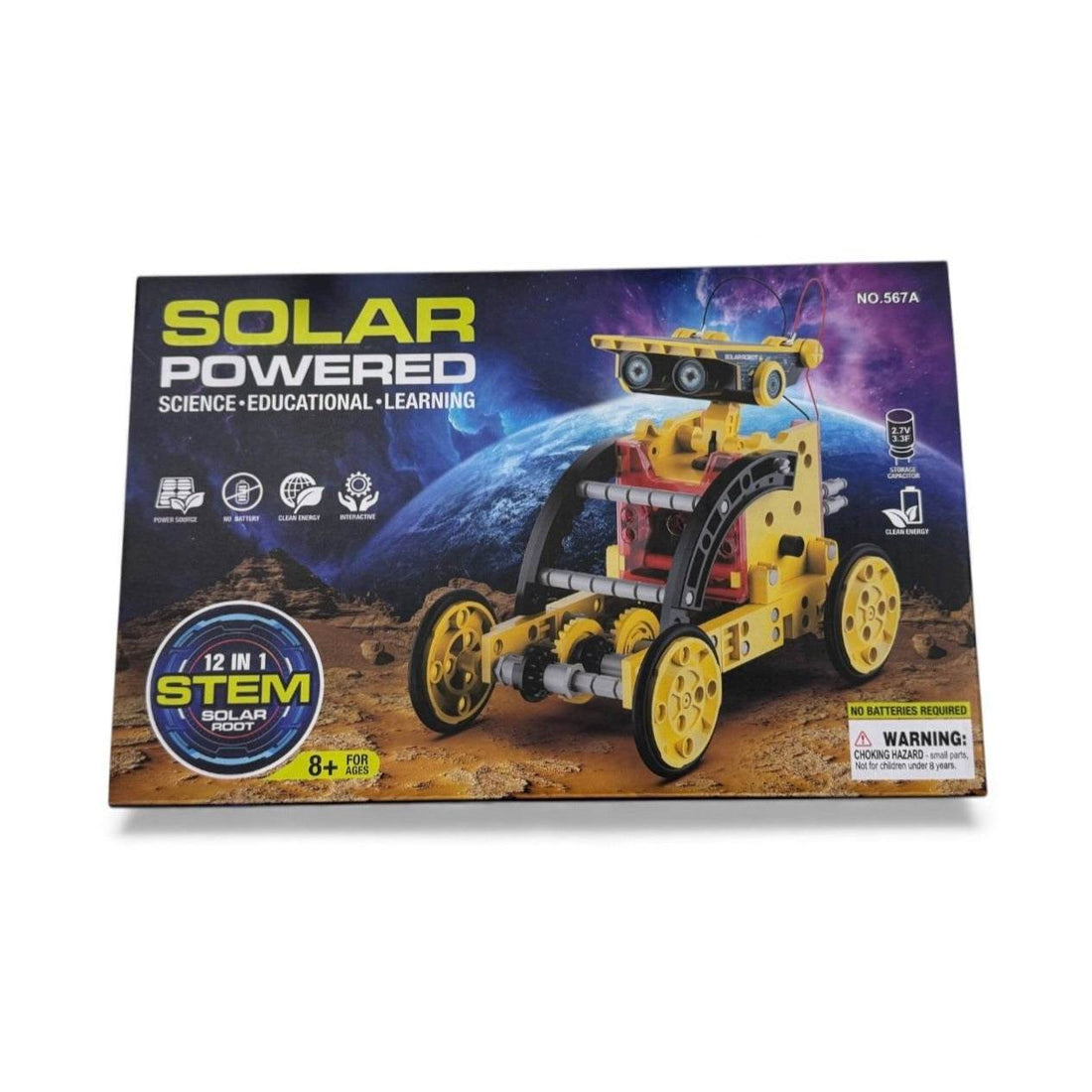 12-in-1 STEM solar powered robot educational science kit box for kids ages 8+