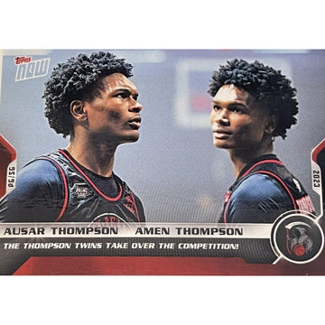 Amen Thompson RC 2023 Topps NOW OTE Card 50 Thompson Twins Take Over Competition