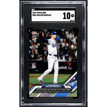 Walker Buehler WORLD SERIES Save/Final OUT 2024 MLB Topps NOW Dodgers 884 SGC 10