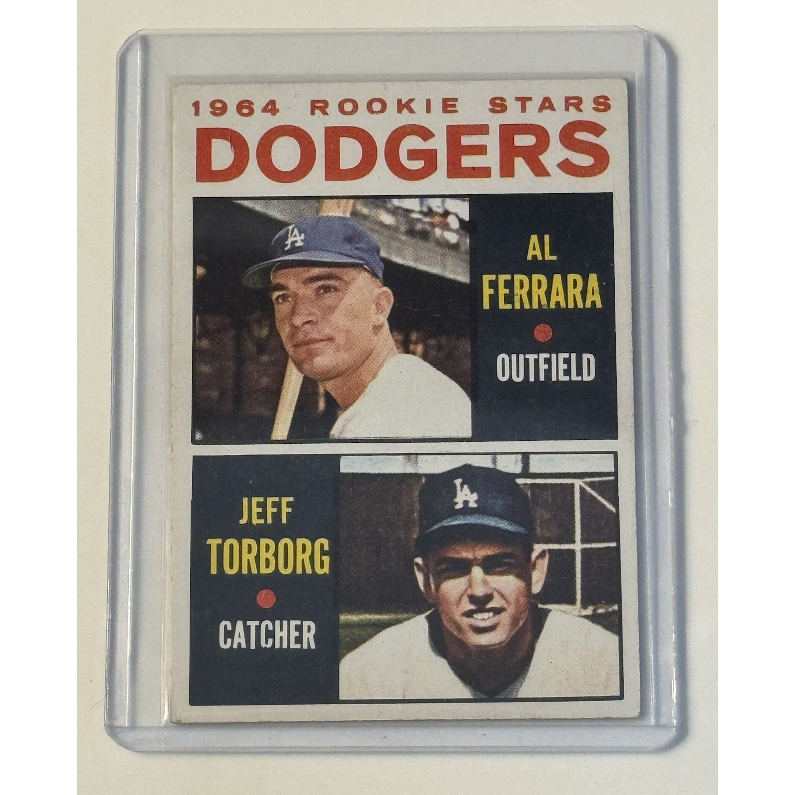 1964 Topps #337 MLB Dodgers Rookie Stars (Al Ferrara / Jeff Torborg) RC VG-EX