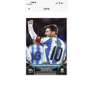 Limited PR Lionel Messi NM 2025 Topps NOW #2 Argentina Farewell Soccer Card GOAT