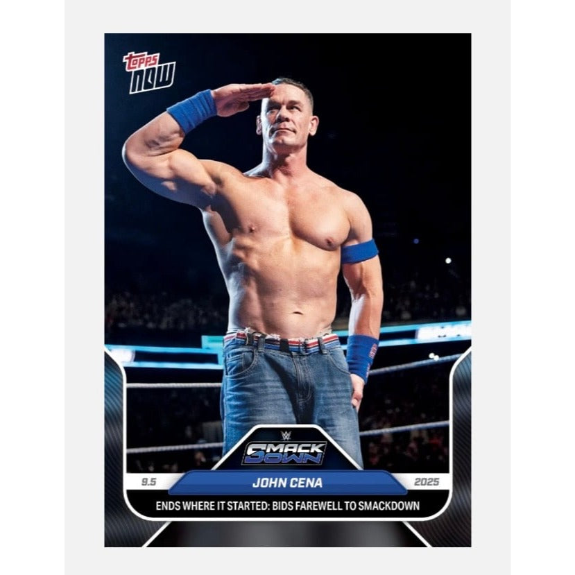 John Cena Topps NOW John Cena 4301 PR 2025 Topps NOW 93 WWE SmackDown Farewell Tribute Card