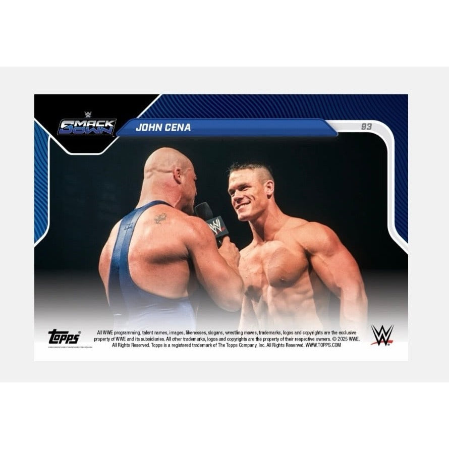 John Cena Topps NOW John Cena 4301 PR 2025 Topps NOW 93 WWE SmackDown Farewell Tribute Card