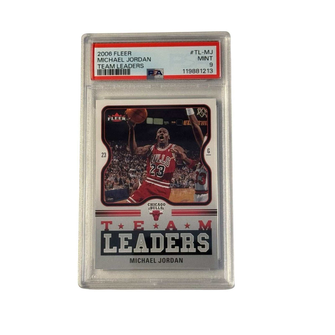 2006 Fleer Team Leaders Michael Jordan PSA 9 Mint basketball card Chicago Bulls