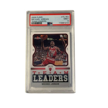 2006 Fleer Team Leaders Michael Jordan PSA 9 Mint basketball card Chicago Bulls