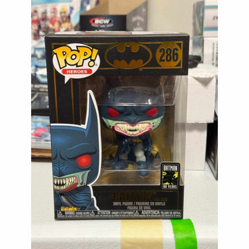 Batman Red Rain Funko Pop 286 vampire Batman figure in box with shelf wear