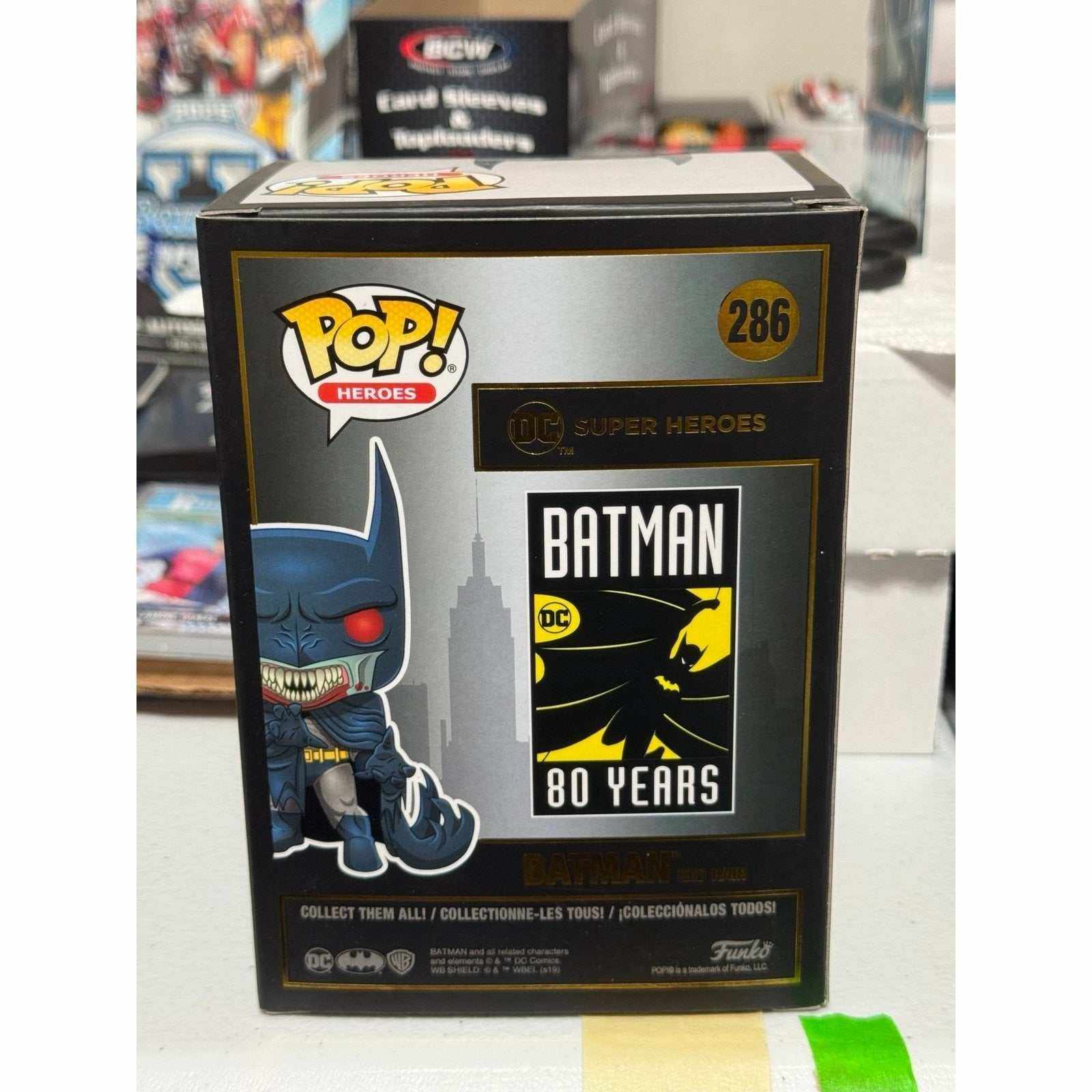 Batman Red Rain Funko Pop 286 DC Heroes vampire-themed collectible figure in box