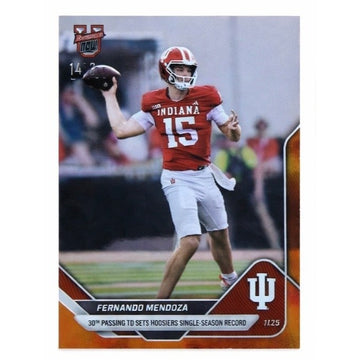 /25 SSP /2864 Fernando Mendoza RC 2025 Bowman U NOW #45 Indiana Hoosiers