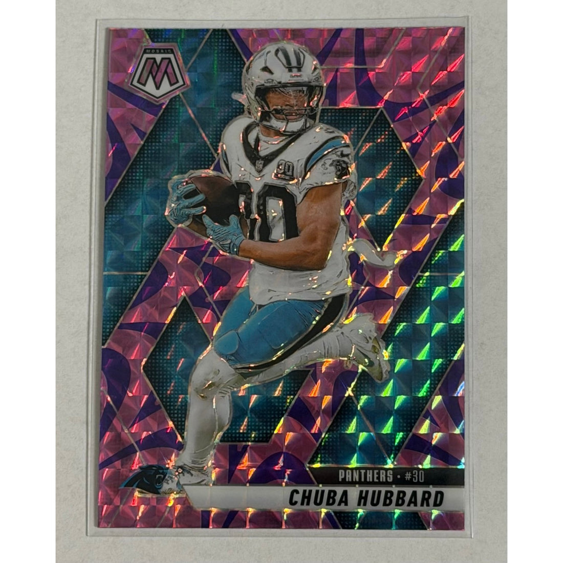 Chuba Hubbard Panini Chuba Hubbard 2025 Panini Mosaic Prizm 193 NFL Carolina Panthers Football RB