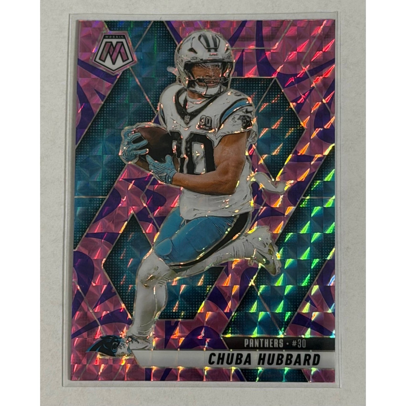 Chuba Hubbard Panini Chuba Hubbard 2025 Panini Mosaic Prizm 193 NFL Carolina Panthers Football RB