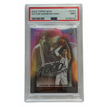 Limited Run Victor Wembanyama RC 2024 Topps NOW VW-8 REFRACTOR PSA 9 NBA Spurs