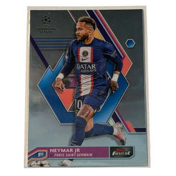 Neymar Jr 2022-23 Topps Finest UEFA Champions League #75 PSG Brazil Soccer Card