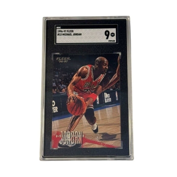 1996-97 Fleer Michael Jordan #13 basketball card graded SGC 9 Mint in protective slab