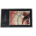 1996-97 Fleer Michael Jordan card #13 graded SGC 9 Mint in black slab showing action shot of Jordan with Chicago Bulls logo
