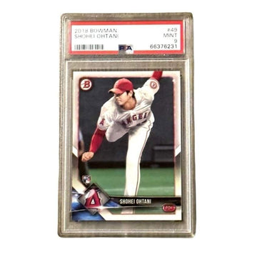 2018 Bowman Shohei Ohtani Rookie Card PSA 9 MINT #49 MLB Angels Dodgers pitching motion